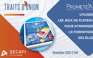 Prometéa et la formation des élus à la une du N°148 de Traits d'Union | Novembre 2023