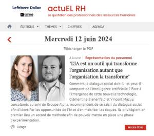 "L'IA est un outil qui transforme l'organisation autant que l'organisation la transforme"