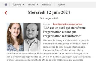 "L'IA est un outil qui transforme l'organisation autant que l'organisation la transforme"