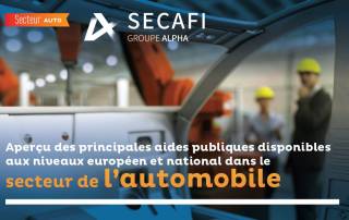 Aperçu des principales aides publiques disponibles aux niveaux européen et national dans le secteur automobile